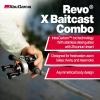 image:imageAbu Garcia Revo X Low Profile Baitcast Reel and Fishing Rod ComboNew Silver  Eva Grip